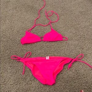 Hot pink bikini